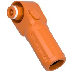 High-voltage battery coupling plug, angled, orange, 1500 VDC, 250 A, 381167162