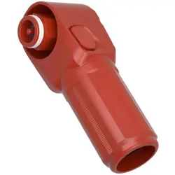 High-voltage battery coupling plug, angled, red, 1500 VDC, 350 A, 381167166
