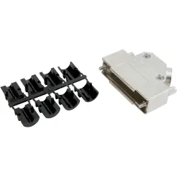 D-Sub connector housing, size: 1 (E), angled 45°, cable Ø 4 to 13 mm, zinc die casting, metal, 165X02689X