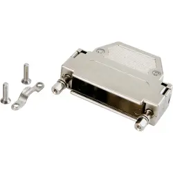 D-Sub connector housing, size: 1 (E), straight 180°, cable Ø 8.5 mm, ABS, metal, 165X11009X