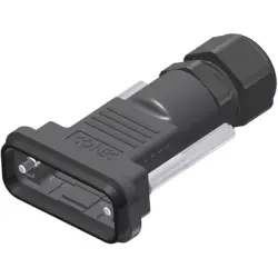 D-Sub connector housing, size: 2 (A), straight 180°, cable Ø 6 to 12 mm, PBT, black, 165X14829X