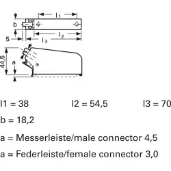 Housing for female/male connector, 1393583-2