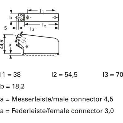 Housing for female/male connector, 1393583-2 - 1