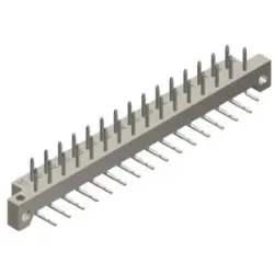 Male connector, 31 pole, pitch 2.5 mm, solder pin, angled, silver-plated, 101E10119X