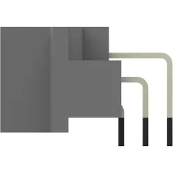 Male connector, type C, 96 pole, a-b-c, pitch 2.54 mm, solder pin, angled, gold-plated, 9-1393644-1