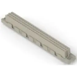 Female connector, type C, 64 pole, a-c, pitch 2.54 mm, solder pin, straight, gold-plated, 9-1393640-3