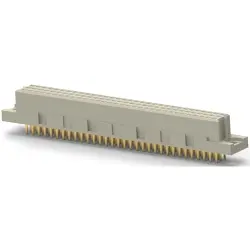 Female connector, type C, 96 pole, a-b-c, pitch 2.54 mm, solder pin, straight, gold-plated, 3-1393641-1
