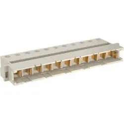 Male connector, type H11, 11 pole, b, pitch 5.08 mm, solder pin, angled, silver-plated, 233232