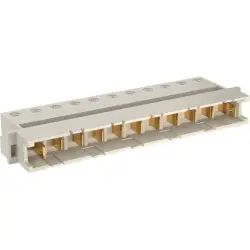 Male connector, type H11, 11 pole, b, pitch 5.08 mm, solder pin, angled, silver-plated, 233235