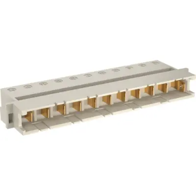 Male connector, type H11, 11 pole, b, pitch 5.08 mm, faston plug, straight, silver-plated, 233233 - 1