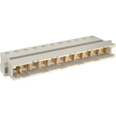 Male connector, type H11, 11 pole, b, pitch 5.08 mm, faston plug, straight, silver-plated, 233226 - 1