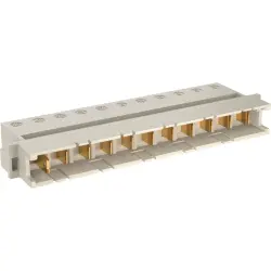 Male connector, type H11, 11 pole, b, pitch 5.08 mm, faston plug, straight, silver-plated, 233226