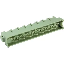 Male connector, type H15, 15 pole, z-d, pitch 5.08 mm, faston plug, straight, silver-plated, 09060152922