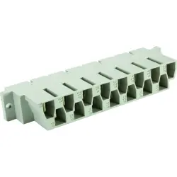 Female connector, type H15, 15 pole, z-d, pitch 10.16 mm, faston plug, straight, silver-plated, 09062152811