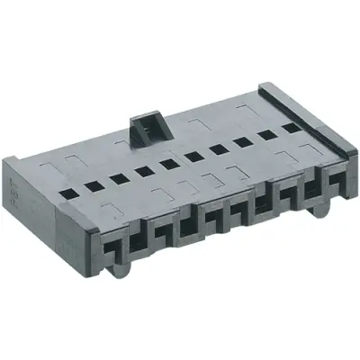 Socket housing, 9 pole, pitch 2.5 mm, straight, black, 3114 09 - 1