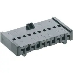 Socket housing, 9 pole, pitch 2.5 mm, straight, black, 3114 09