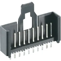 Pin header, 10 pole, pitch 2.5 mm, straight, black, 2,5 MSF 10