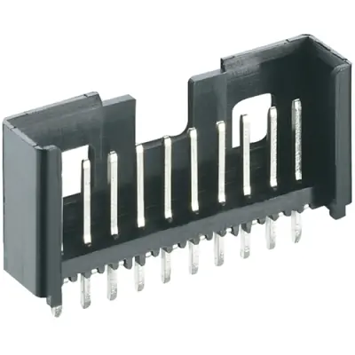Pin header, 8 pole, pitch 2.5 mm, straight, black, 2,5 MSF/O 08 - 1