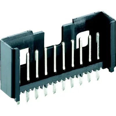 Pin header, 10 pole, pitch 2.5 mm, straight, black, 2,5 MSF/O 10 - 1