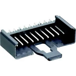 Pin header, 3 pole, pitch 2.5 mm, angled, black, 2,5 MSFW 03