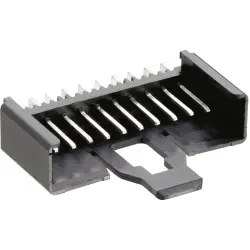 Pin header, 6 pole, pitch 2.5 mm, angled, black, 2,5 MSFW 06