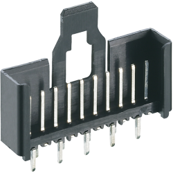 Pin header, 6 pole, pitch 2.5 mm, straight, black, 2,5 MSFQ 06