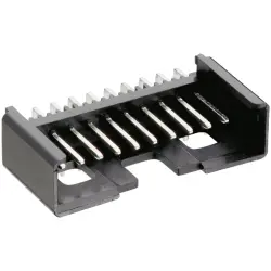 Pin header, 2 pole, pitch 2.5 mm, angled, black, 2,5 MSFW/O 02