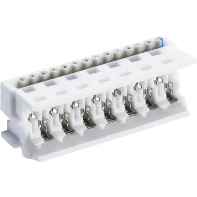 Socket header, 14 pole, pitch 2.54 mm, angled, white, MICA 14 - 1