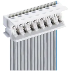 Socket header, 18 pole, pitch 2.54 mm, angled, white, MICA 18