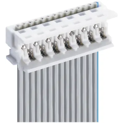 Socket header, 20 pole, pitch 2.54 mm, angled, white, MICA 20 - 1