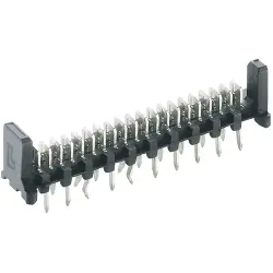 Pin header, 26 pole, pitch 1.27 mm, straight, black, MICS-D 26