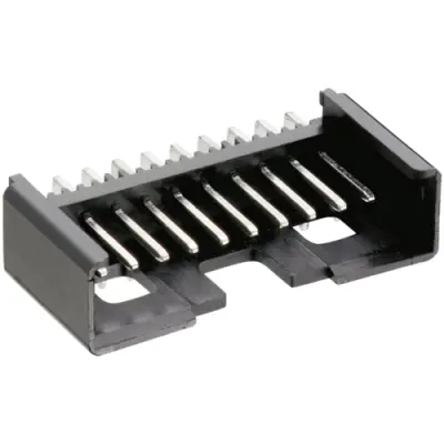 Pin header, 16 pole, pitch 2.5 mm, angled, black, 2,5 MSFW/O 16 - 1
