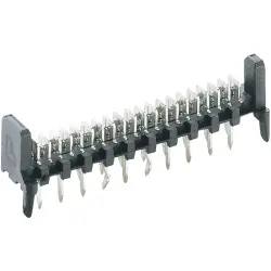 Pin header, 8 pole, pitch 2.54 mm, straight, black, MICS 08