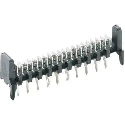 Pin header, 20 pole, pitch 2.54 mm, straight, black, MICS 20