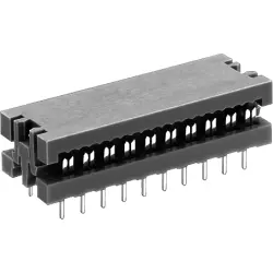 Insulation displacement connector, 24 pole, pitch 2.54 mm, straight, gray, KK 24 Z