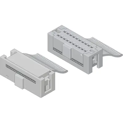 Socket header, 30 pole, pitch 2.54 mm, straight, gray, 525.060.035.030.010 - 1
