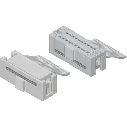 Socket header, 30 pole, pitch 2.54 mm, straight, gray, 525.060.035.030.010