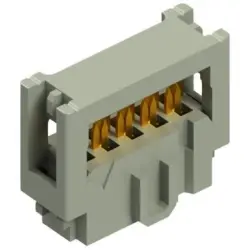 Socket header, 10 pole, pitch 2.54 mm, straight, gray, PV 10 G