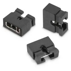 Jumper, pitch 2 mm, 200 V, 1 A, gold-plated, black, 60800213421