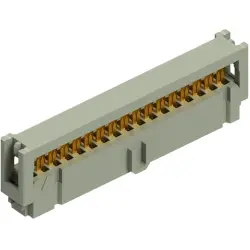 Socket header, 34 pole, pitch 2.54 mm, straight, gray, PV 34 G