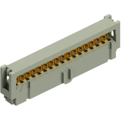 Socket header, 34 pole, pitch 2.54 mm, straight, gray, PV 34 G - 1