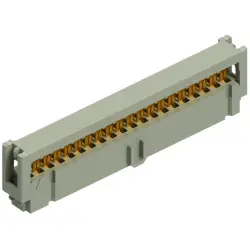 Socket header, 40 pole, pitch 2.54 mm, straight, gray, PV 40 G