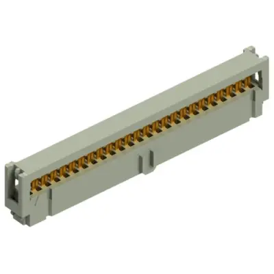 Socket header, 50 pole, pitch 2.54 mm, straight, gray, PV 50 G - 1