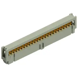 Socket header, 50 pole, pitch 2.54 mm, straight, gray, PV 50 G