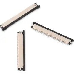 Connector, 8 pole, 1 row, pitch 1 mm, solder connection, tin/nickel plated, 686108183522