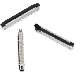 Connector, 8 pole, 1 row, pitch 1 mm, solder connection, tin/nickel plated, 686108183822
