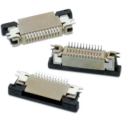Connector, 6 pole, 1 row, pitch 0.5 mm, solder connection, tin/nickel plated, 68710614522 - 1