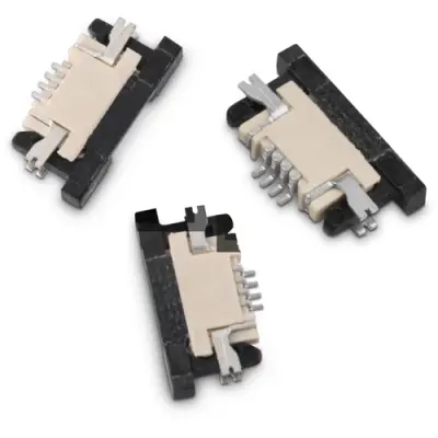 Connector, 6 pole, 1 row, pitch 0.5 mm, solder connection, tin/nickel plated, 687106183722 - 1