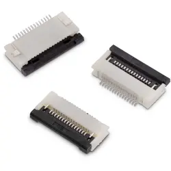 Connector, 10 pole, 1 row, pitch 0.5 mm, solder connection, tin/nickel plated, 687110149022