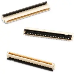 Connector, 18 pole, 1 row, pitch 0.5 mm, solder connection, tin/nickel plated, 687118182122